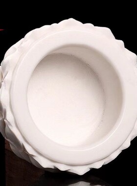 汉白玉圆香炉莲花香炉石雕上香佛堂家用摆件插香供奉室内求愿