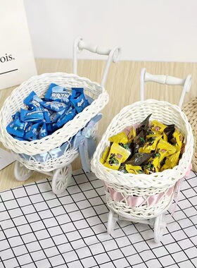 创意儿童小花篮婚礼装饰品家用摆件篮子零食糖果篮子礼物迷你篮子
