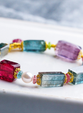 寻玉【遇见极光】稀有碧玺手串