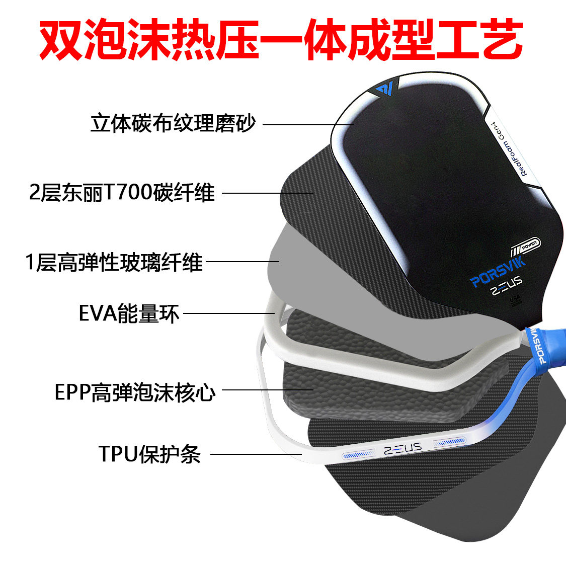 PORSVIK伯斯威匹克球拍阿瑞斯碳纤维专业比赛pickleball匹克球拍,淘宝优惠券,粉丝福利购,淘宝优惠卷