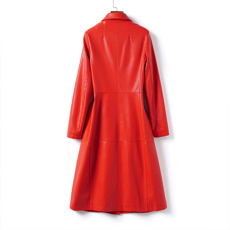 绵羊皮外套女中长款翻领修身气质红色真皮外套秋冬海宁新款女皮衣,淘宝优惠券,粉丝福利购,淘宝优惠卷