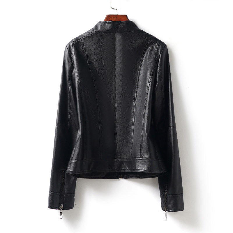 皮夹克女真皮外套短款立领黑色修身显瘦绵羊皮海宁春秋新款女皮衣,淘宝优惠券,粉丝福利购,淘宝优惠卷