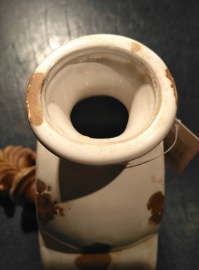 欧式风白色做旧法国带盖装饰摆件