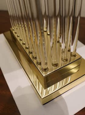 美式风水晶金色底座台灯2018新品