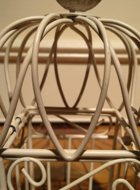 白色鸟笼烛台装饰摆件正版现货