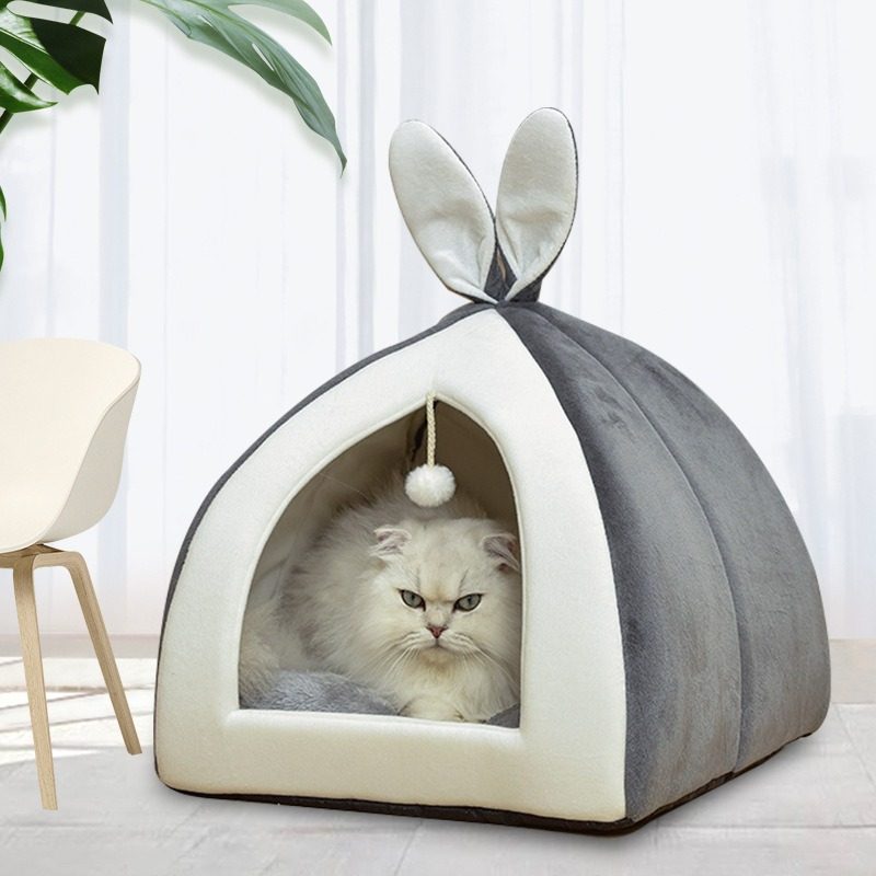 厂家兔耳朵窝猫窝四季通用夏季房子猫舍宠物兔窝床跨境宠物用品,淘宝优惠券,粉丝福利购,淘宝优惠卷