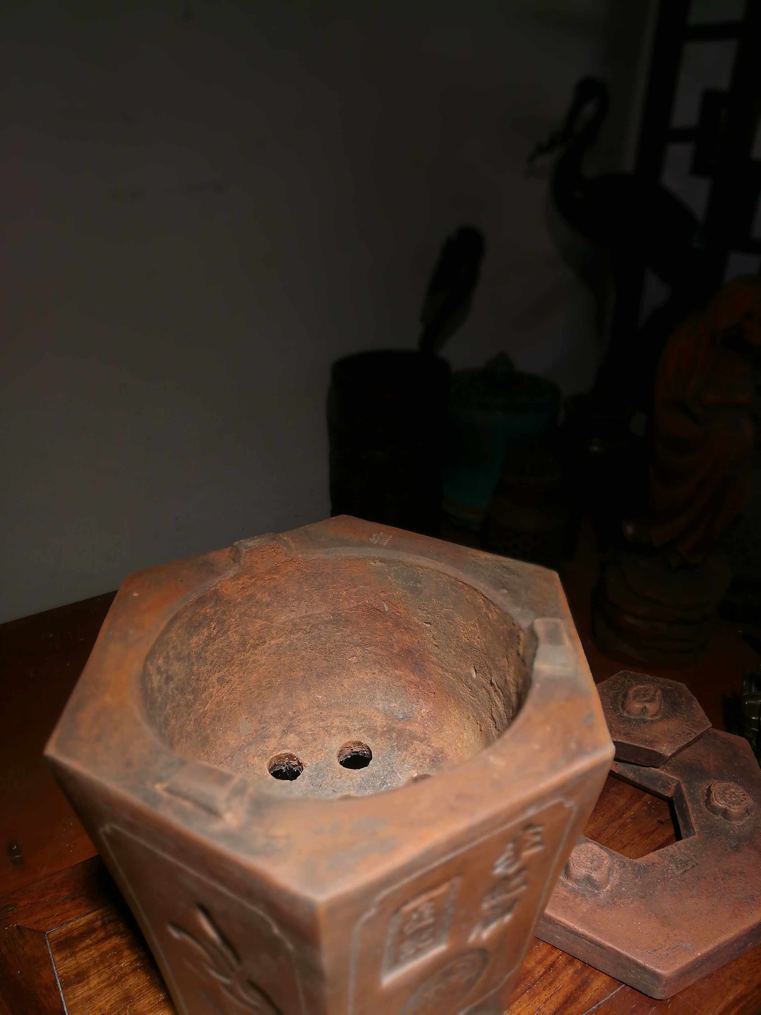 红泥炉火炉老式手工炭炉风炉煮茶炉子酒精炉文房茶道茶具禅意包邮