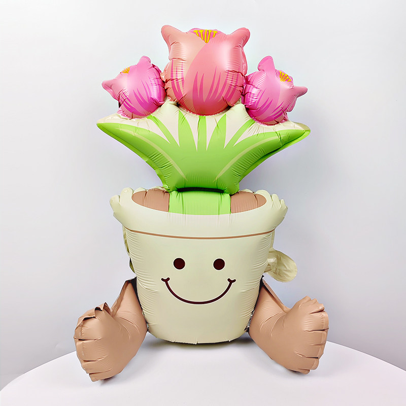 ins哑光卡通动物恐龙铝膜气球儿童生日派对生日装饰布置拍照道具 - 图1