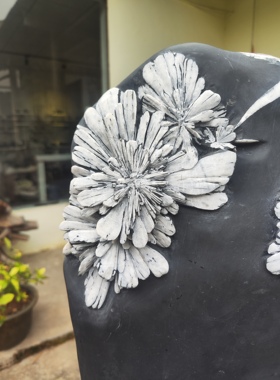 天然高档办公室摆件菊花石