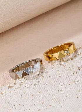 S925纯银纸短情情侣对戒