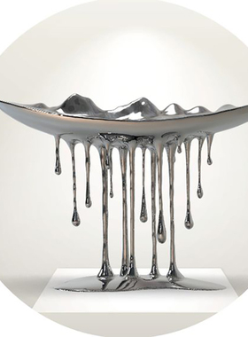 抽象极简创意玻璃钢雕塑摆件