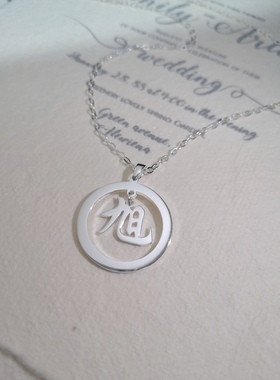 原创首饰定制s925银项链情侣闺蜜