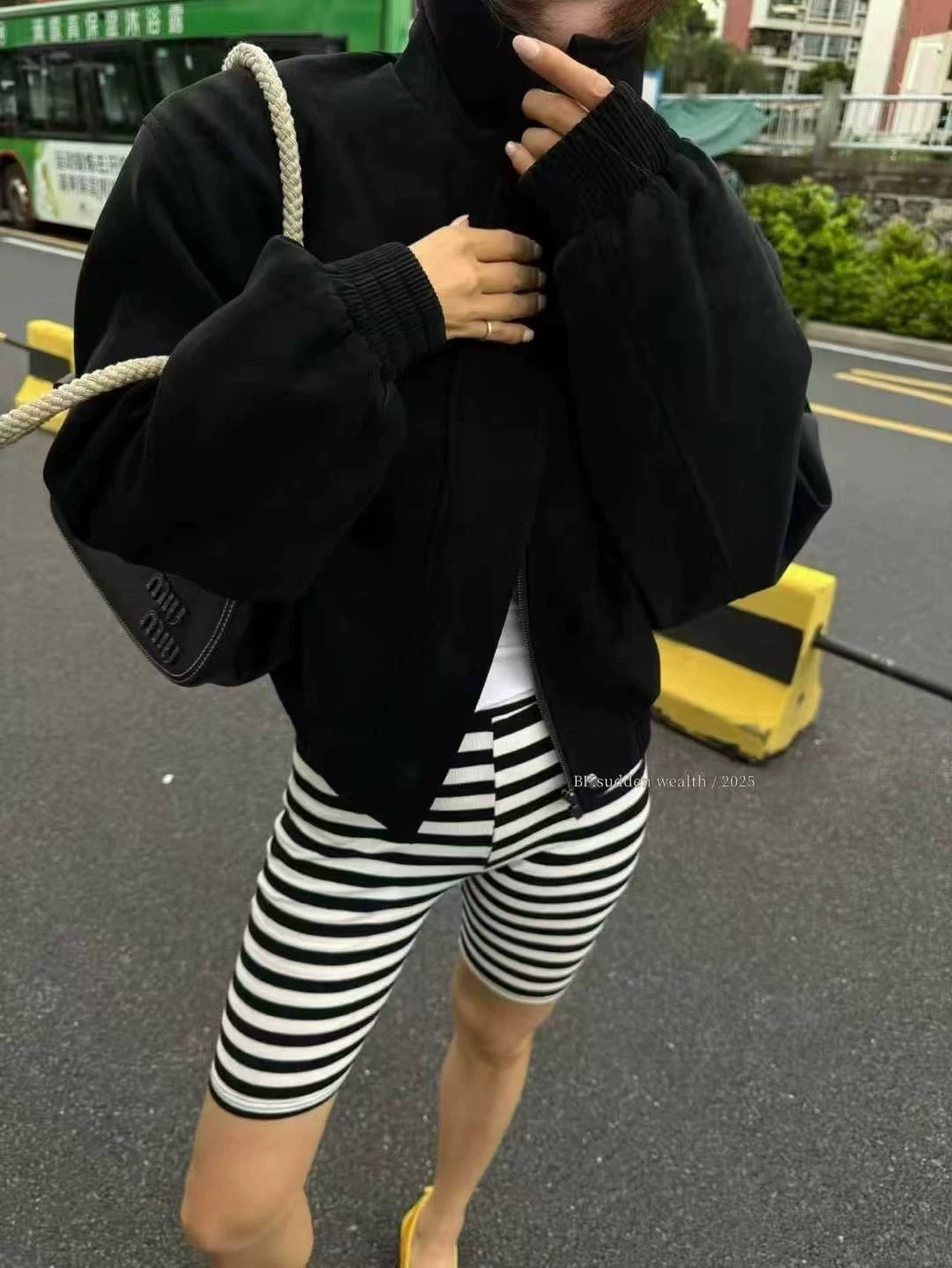 2025秋冬新款BF正品韩版复古麂皮绒宽松休闲百搭夹克夹棉短外套女 - 图3
