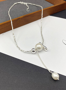 春夏配饰珍珠流苏细碎银时尚项链