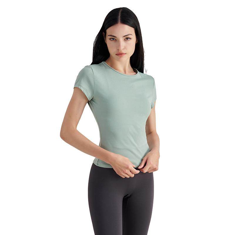 新舒适运动短袖健身上衣休闲瑜伽服高级感收腰显瘦瑜伽T恤女,淘宝优惠券,粉丝福利购,淘宝优惠卷