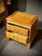 Golden nanmu double bed high and low bed small leaf Zhennan frame bed carved with water waves classical new Chinese style solid wood