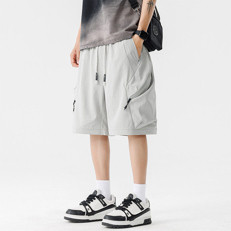 夏季宽松美式大码潮流男装美式休闲短裤轻松显瘦速干涤纶五分裤男,淘宝优惠券,粉丝福利购,淘宝优惠卷