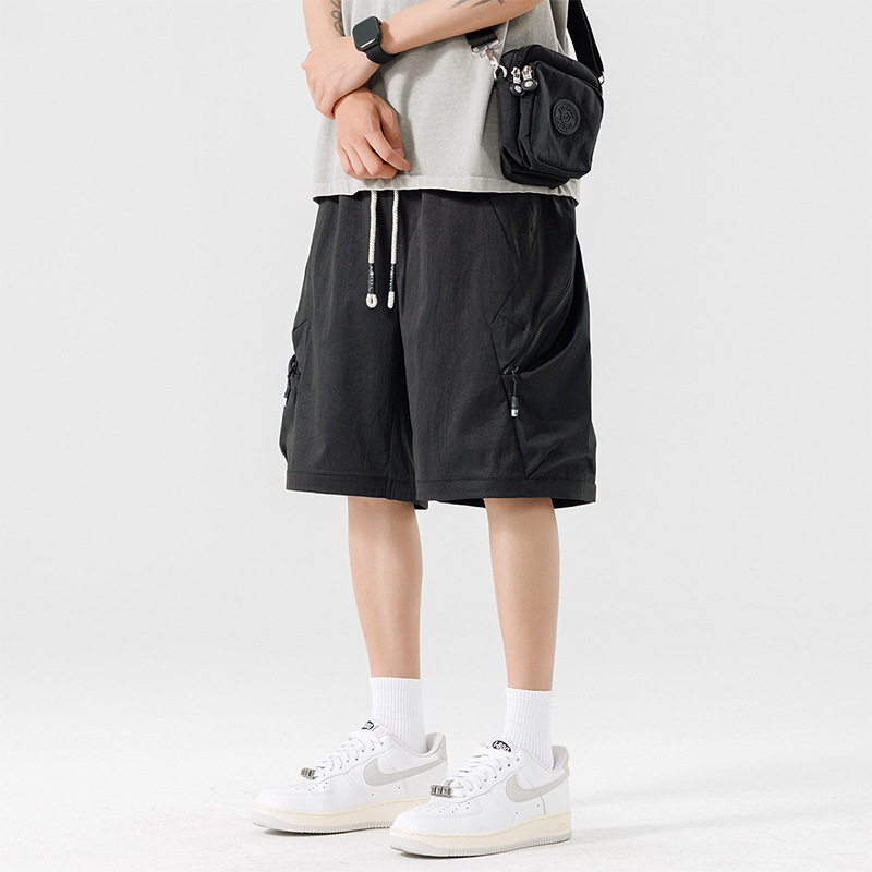 夏季宽松美式大码潮流男装美式休闲短裤轻松显瘦速干涤纶五分裤男,淘宝优惠券,粉丝福利购,淘宝优惠卷