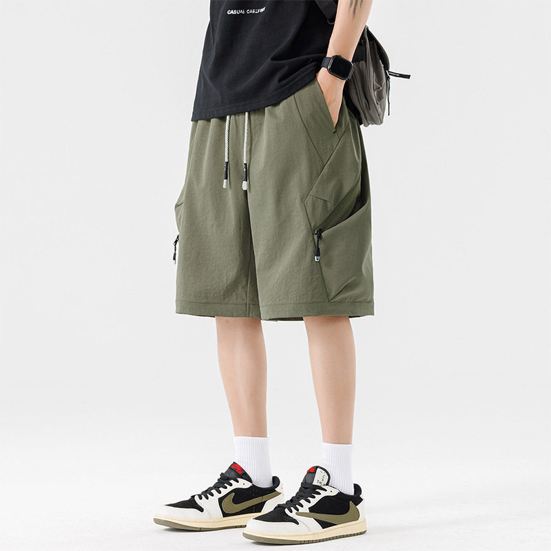 夏季宽松美式大码潮流男装美式休闲短裤轻松显瘦速干涤纶五分裤男,淘宝优惠券,粉丝福利购,淘宝优惠卷