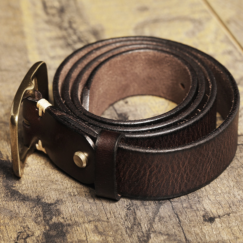 皮轩阁男士日字扣皮带光身青年头层牛皮百搭软面真皮腰带窄款3.3,淘宝优惠券,粉丝福利购,淘宝优惠卷