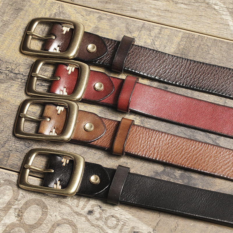 皮轩阁男士日字扣皮带光身青年头层牛皮百搭软面真皮腰带窄款3.3,淘宝优惠券,粉丝福利购,淘宝优惠卷