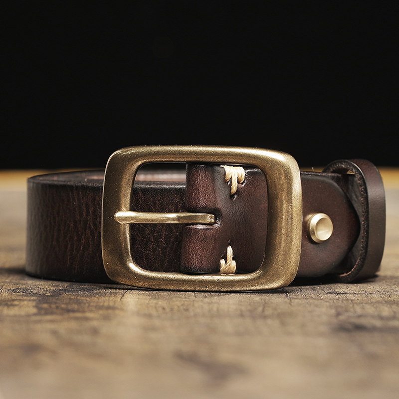皮轩阁男士日字扣皮带光身青年头层牛皮百搭软面真皮腰带窄款3.3,淘宝优惠券,粉丝福利购,淘宝优惠卷
