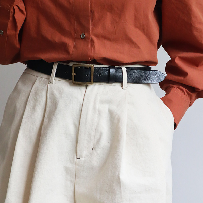 手工复古女士铜扣方头牛仔裤百搭皮带女夏头层牛皮真皮腰带ins风,淘宝优惠券,粉丝福利购,淘宝优惠卷