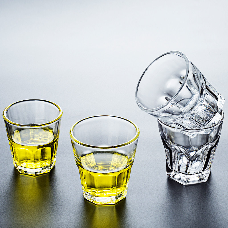 钢化玻璃杯子 八角杯茶杯啤酒杯洋酒杯威士忌杯加厚酒吧KTV包邮,淘宝优惠券,粉丝福利购,淘宝优惠卷