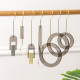 Transparent acrylic hook ring tie rack long S hook