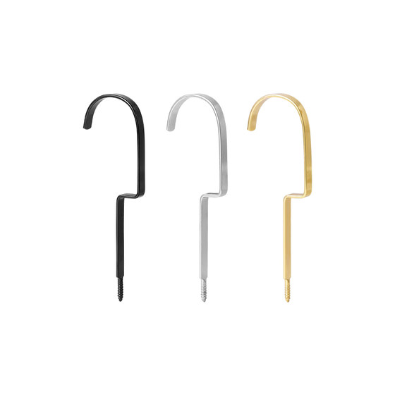 Special hook accessories for clothes hangers, gold and silver long flat hooks