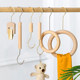 Solid wood hanger s hook display display props ring