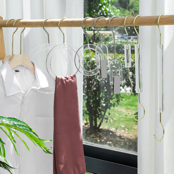 Acrylic hook clothes hanger with long hook for clothing store