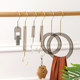 Transparent acrylic hook ring tie rack long S hook
