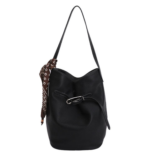 包包韩国轻奢百搭单肩腋下包女式2025新款大容量高级感手拎水桶包 - 图3