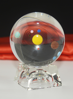 八大行星太阳系宇宙模型水晶球