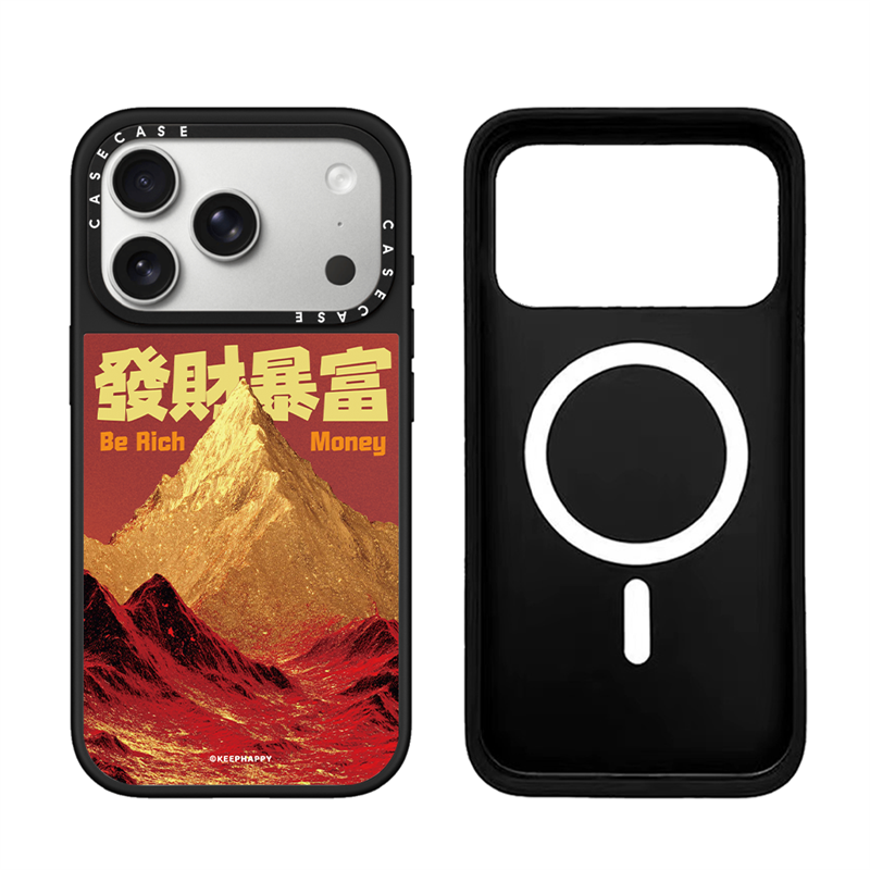 C家红色日照金山发财暴富适用iphone17promax手机保护壳16pro苹果15磁吸MagSafe镜面14plus高级感13艺术12潮,淘宝优惠券,粉丝福利购,淘宝优惠卷