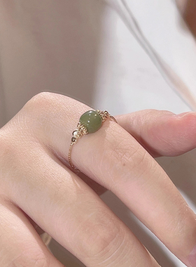 和田玉戒指开口可调节