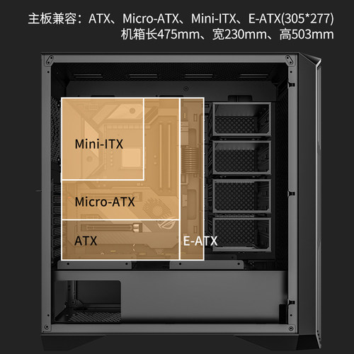 阿基米德Km7电脑机箱塔式服务器EATX主板15硬盘位显卡竖装360水冷 - 图1