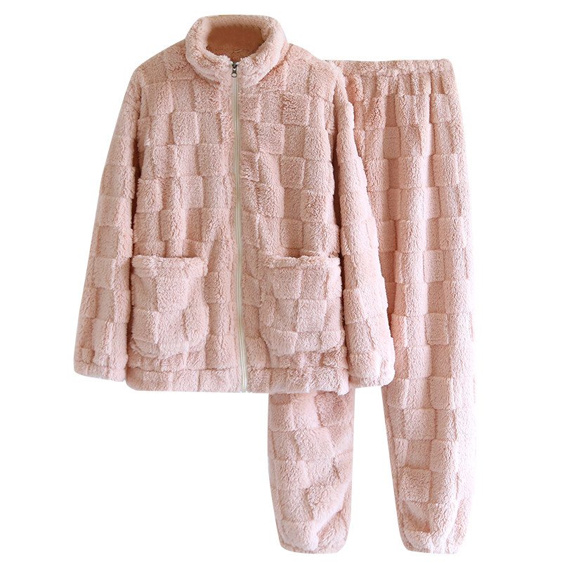 情侣睡衣秋冬款珊瑚绒2023新款男士女士加绒法兰绒拉链家居服冬季,淘宝优惠券,粉丝福利购,淘宝优惠卷