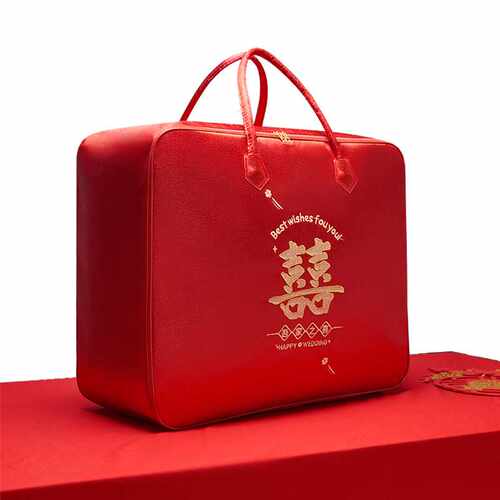 婚庆婚被包装袋陪嫁喜被结婚被子收纳袋加厚收纳袋红色喜庆包装袋 - 图3