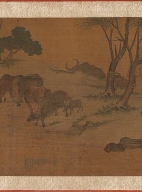 李唐百牛图卷南宋国画卷轴高清
