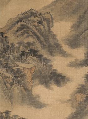 王时敏南山积翠图凝晖阁高清微喷