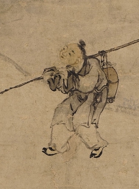 黄慎湖亭秋兴图清国画挂轴高清