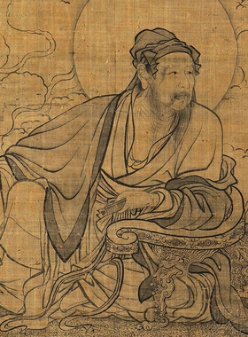 佚名维摩居士图凝晖阁高清微喷