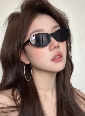 欧美辣妹风猫眼墨镜女潮防晒遮阳