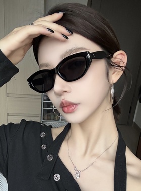 复古黑色猫眼墨镜女高级感太阳镜