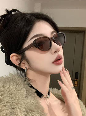 赵露思同款猫眼墨镜方圆脸显瘦