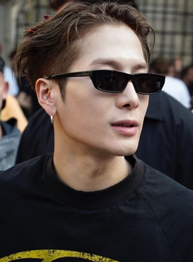 复古黑色猫眼墨镜显瘦王嘉尔同款