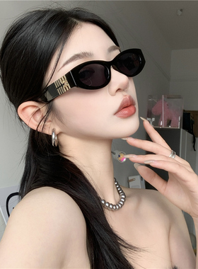 欧美复古猫眼太阳镜女高级感2025