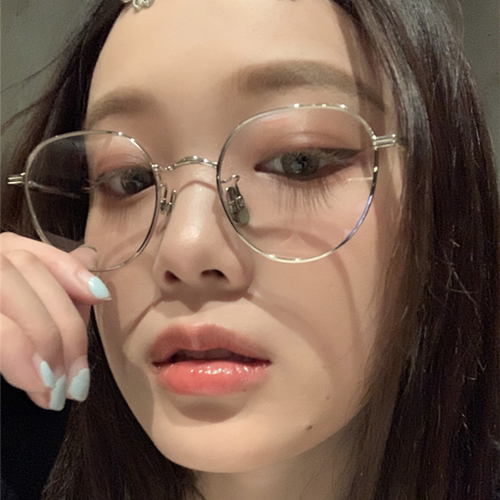 jennie同款网红超轻眼镜框架防蓝光可配近视女韩版潮ins素颜金边 - 图0